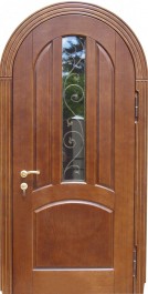 входная арочная дверь со стеклопакетом