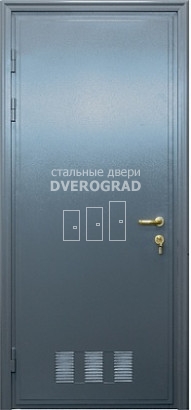 Входная дверь: модель Дверь в котельную с 3-мя вентканалами-09