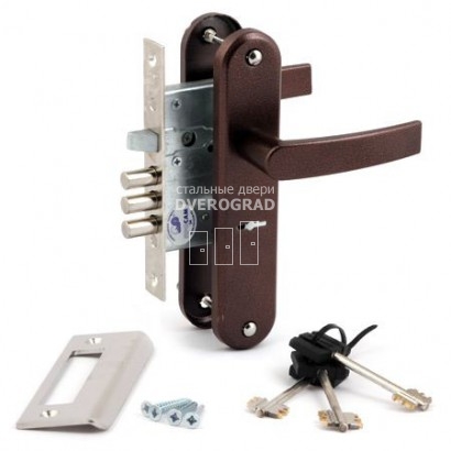 Замок врезной сувальдный BORDER (Бордер) 77311 (ЗВ9-6/13) (медь)