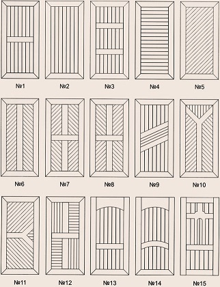 образцы рисунков из вагонки для стальных дверей нашего производства